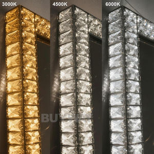 Miroir de salon professionnel de 190 cm avec cadre LED en cristal, miroir de pleine longueur en verre de sécurité de 4 mm, miroir de vanité pour salon de beauté, miroir pour salle de spa - Product Image 2