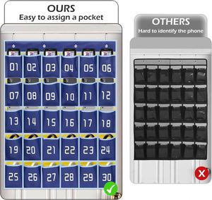 Organizador Multifuncional Plegable para Teléfonos Celulares y Calculadoras, con 30 Bolsillos, para Colgar en la Pared o Puerta, Diseño Funcional - Product Image 4