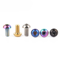 Gr5 m8 m12 m14 Boulons en titane m5 m10 Tête à six pans creux Torx Boulon rouge en titane anodisé 12 points Boulons à bride en titane