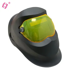 Echte Farbe automatische Verdunkelung große Schweißer maske Haube mit 2 Lichtbogens ensor einstellbarer breiter Schirm für WIG MIG ARC Plasma Cut