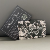 Mini carte de remerciement personnalisée en or rose, élégante et mignonne, pour les clients d'entreprise