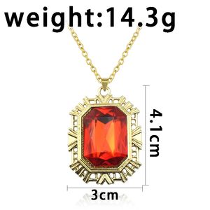 Collar de Rubí de Sandman, Cosplay del Rey de los Sueños, Morfeo, Colgante de Piedra Roja, Joyería Vintage, Accesorios de Disfraces, Regalo para Fans - Product Image 6