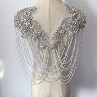 Rhinestone Motif Bunga Bentuk Pipih untuk Gaun Pengantin & Rok Ketat - Aplikasi Jahit