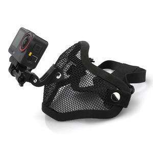 Support de protection faciale tactique GoPro/DJI pour caméras d'action, prise de vue en vue première personne, utilisation avec téléphone portable, compatible pour les essais de conduite - Product Image 4