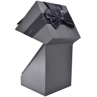 Boîte cadeau rigide personnalisée de haute qualité avec gaufrage pour appareils électroménagers intelligents, grande boîte magnétique noire avec doublure en éponge, recyclée