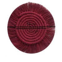Sous-verres tissés à la main personnalisés, décoration bohème nordique pour la maison, tapis isolants en corde de coton, sets de table