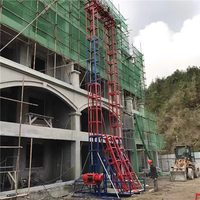 Monte-charge électrique à double colonne et cage unique, capacité 1T, pour matériaux de construction, équipement de levage de chantier de type portique