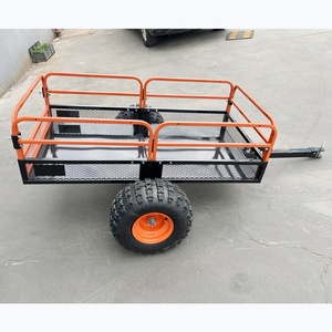 1500LBS Capacité de charge <span class=keywords><strong>ATV</strong></span> Utilitaire Chariot Cargo Remorque Jardin Remorques Ferme Benne Chariot Tondeuse À Gazon Basculement Remorque - Product Image 3