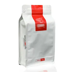사용자 정의 커피 가방 지퍼 가방 플라스틱 캔디 커피 식품 포장 여덟 사이드 씰 커피 콩 포장 가방
