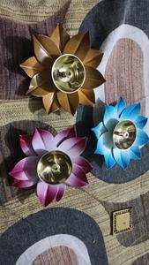 ชุด Diya โลหะทำด้วยมือ6ชิ้นสำหรับงานแต่งงานและตกแต่งบ้าน Diwali events สินค้าจำนวนมาก - Product Image 3