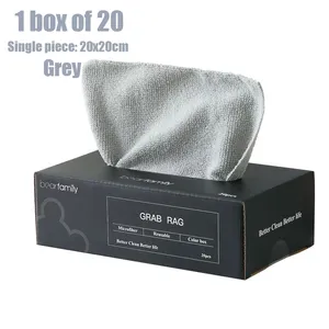DS1285 रसोई Microfiber तौलिया पकवान सफाई कपड़ा गीले पोंछे लत्ता की 1 बॉक्स 20Pcs डिस्पोजेबल Microfiber साफ कपड़े