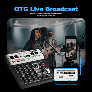 Dg04s 24-bit 192k 99dsp מערבל שידור חי כרטיס 4-ב 2-בחוץ עבור ממשק הקלטה אודיו 48 וולט - Product Image 3