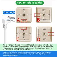 Cable Ethernet Cat6 de ángulo recto plano 90 grados 10Gbps Cables de red e Internet de alta velocidad Conector RJ45 para enrutadores