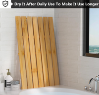 Tapis de bain pour douche de luxe, antidérapant, en bambou, robuste, imperméable, tapis de salle de bain pour usage intérieur ou extérieur