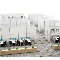 Modern Soundproof Movable Tempered Glass and MDF Partition Wall Panels and Doors for Home Office & School