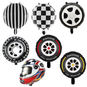 Ballons en feuille de voiture de course de dessin animé, <span class=keywords><strong>train</strong></span> à vapeur, ballon en forme de voiture pour bébé garçon, fournitures de décoration de fête d'<span class=keywords><strong>anniversaire</strong></span>, jouets de ballon de voiture - Product Image 3