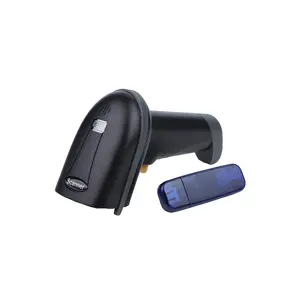 Scanner de códigos de barras sem fio, 1d 2d handheld azul 2.4ghz para android ios