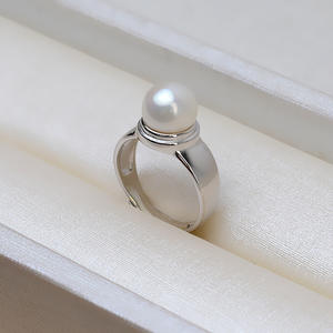 Anillo Abierto de Plata S925 para Mujer, Ajustable, para Cabello, Accesorio para Dedos, Soporte para Perlas de 8-9 mm, Componentes de Joyería 1453 - Product Image 3