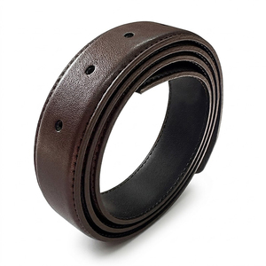 Sangle de ceinture de remplacement en cuir de vachette véritable, plate, 30 mm, 5 trous, 120 cm, sans boucle, logo personnalisé, OEM, vente en gros pour hommes et femmes - Product Image 3