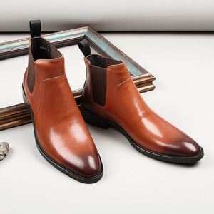 Men Leather Business Dress Shoes <b>Pointed</b> Leisure Soft Loafers Formal Office Oxford Fashion Footwear Casual <b>Flat</b> Moccasin Autumn - Product Image 1