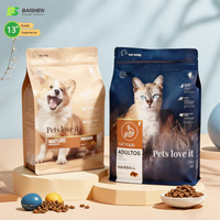 Sachet refermable en PE de qualité alimentaire pour aliments pour animaux, friandises pour chiens, collations pour chats, salades, nouilles, sushis - Logo et couleur personnalisés