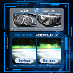 LP21-lente de faro led bi super brillante, mini h4, 130W, 110W, 30000LM, 5800K, RHD/LHD, <span class=keywords><strong>blanco</strong></span>, amarillo, proyector láser - Product Image 3