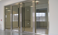 Porte en acier et verre ignifugée 1 heure, certifiée ISO9001, design moderne, pour supermarchés et hôtels, garantie 5 ans