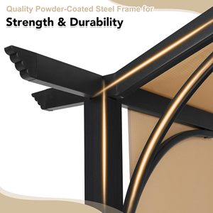 Dwoo Outdoor Retractable Shade Canopy Waterproof Polyester Steel Patio Metal <b>Garden</b> Pergola DWG0001-TD Retractable Pergola DWG00 - Product Image 6
