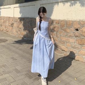 Vestido Camisero de Gasa para Mujer, Estilo Vacaciones en la Playa, con Volantes Franceses, Cintura Natural, Falda Larga Elegante, Gran Venta - Product Image 2