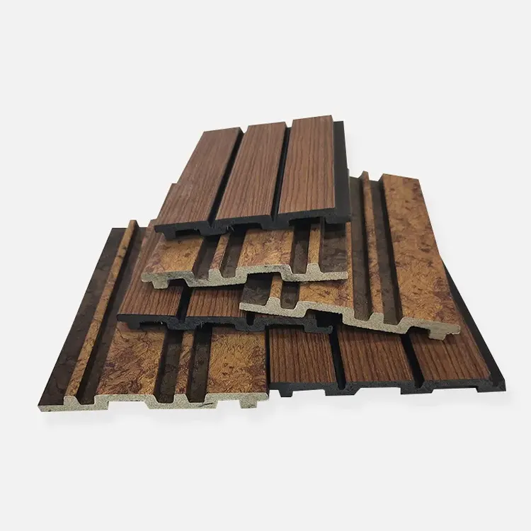 Revestimiento de paredes interiores de madera Decoración impermeable Panel de pared PS interior
