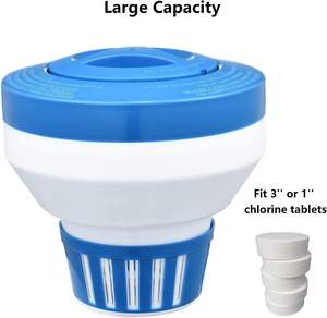 7 pulgadas de lujo grande azul y blanco flotante <span class=keywords><strong>piscina</strong></span> Spa dispensador de <span class=keywords><strong>cloro</strong></span> <span class=keywords><strong>Ideal</strong></span> para tableta de 3" - Product Image 5