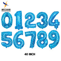 Ballons en feuille de chiffres dorés rose de 16 pouces, ballons gonflables pour décorations de mariage, anniversaire, événements, fournitures de fête SBF6B-16
