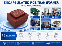 Transformateur d'isolement monophasé à encapsulation époxy pour carte de circuit imprimé (PCB) 0,35VA-20VA CE pour type à broches