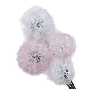 Fleurs artificielles de pissenlit en soie blanc et rose pour décoration de mariage et de maison - Château des rêves - Product Image 5