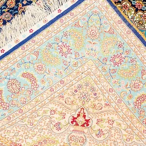 122x183cm cổ Ba Tư lụa Thảm Tay Thắt Nút làm bằng tay Phương Đông thảm (tj842a) - Product Image 6