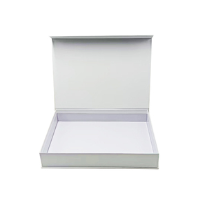 Customized Luxury Rigid White Paper Cardboard <b>Magnetic</b> Flip Closure Gift <b>Box</b> Packaging With logo - Product Image 4