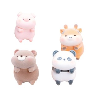 Fluffy Vinyl Lying Figurine Cute Pet Animal Display Decor <b>Gift</b> Resin Miniature - Product Image 5