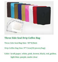 Sac d'emballage en papier kraft et plastique PE EVOH écologique recyclable pour aliments, noix, fruits, thé, café en poudre, 1oz, 2oz, 4oz, 20g, 30g, 50g, avec boîte