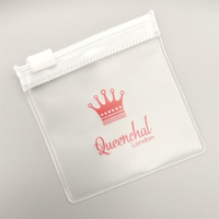 Sac à fermeture éclair en plastique personnalisé 6*6pcm avec logo Sacs à poussière de poche à fermeture éclair transparents givrés pour bijoux Sacs d'emballage pour pochette à bijoux