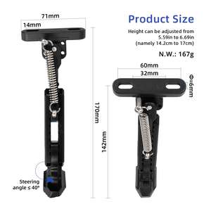 Ulip V2 17 CM Black Longer <b>Adjustable</b> Fit for Mi Electric Scooter Kickstand Pro Pro2 Mi365 ZT3 Aluminum Foot Support <b>Footrest</b> - Product Image 2