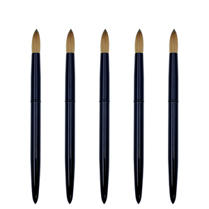 Lujo negro 100% Kolinsky Hair Gel Nair Art Brush Set <span class=keywords><strong>mejor</strong></span> calidad Kolinsky acrílico <span class=keywords><strong>uñas</strong></span> cepillo <span class=keywords><strong>para</strong></span> manicura en polvo diseño - Product Image 1