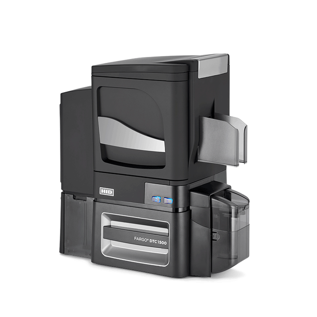 HID Fargo DTC1500 Laminating Single Sided Plastic Id Card Printer Dye Sublimation 300dpi UV PVC Card Printer in Stock
