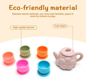 Ensemble de jouets de cuisine pour bébé en silicone sans BPA, écologique et sûr, pour jeux de thé de l'après-midi, cadeau éducatif, marque JINHONG - Product Image 4