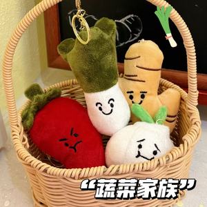 2025 Hot Selling Cute Cartoon Stuffed Toy Vegetables Plush Pendant Keychain Doll Keyring For Bag Decoration