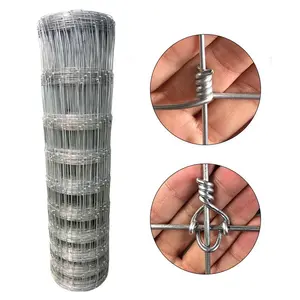 China supplier Galvanized Fixed Knot Deer Fence Woven Wire Cattle Fence Goat Fence
