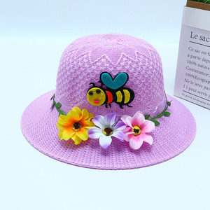 Trẻ Em Kích Thước Rơm Mũ Cao Bồi Trong Số Lượng Lớn Bán Buôn Du Lịch Mùa Hè Trẻ Em Bãi Biển Mũ Rơm Mũ Tùy Chỉnh Mặt Trời Phim Hoạt Hình Mũ Rơm - Product Image 3