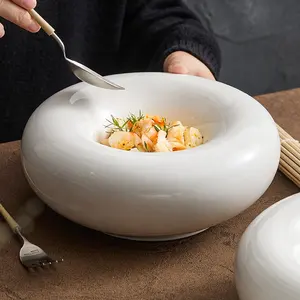 Pratos e pratos criativos para Salada Soup Tay Restaurante Prato de cerâmica para Chef Prato Prato de jantar