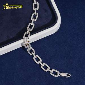 RTS US Warehouse Local Stock Pass Diamond Tester <strong>Solid</strong> 925 Sterling <strong>Silver</strong> Hip Hop Jewelry 7mm Infinity Moissanite <strong>Bracelet</strong> - Product Image 6
