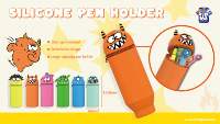 Porte-stylo en silicone Strange Us Monster, lavable, grande capacité, organisateur de bureau flexible |   Recruter des Agents Exclusifs Mondiaux