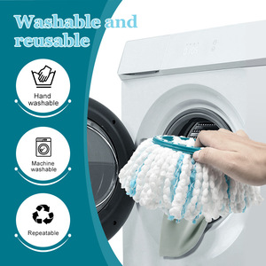 Recharges de vadrouille rondes compatibles avec <span class=keywords><strong>Leifheit</strong></span> accessoire de remplacement de pièces d'aspirateur de vadrouille plate de remplacement rotatif à 360 degrés - Product Image 6